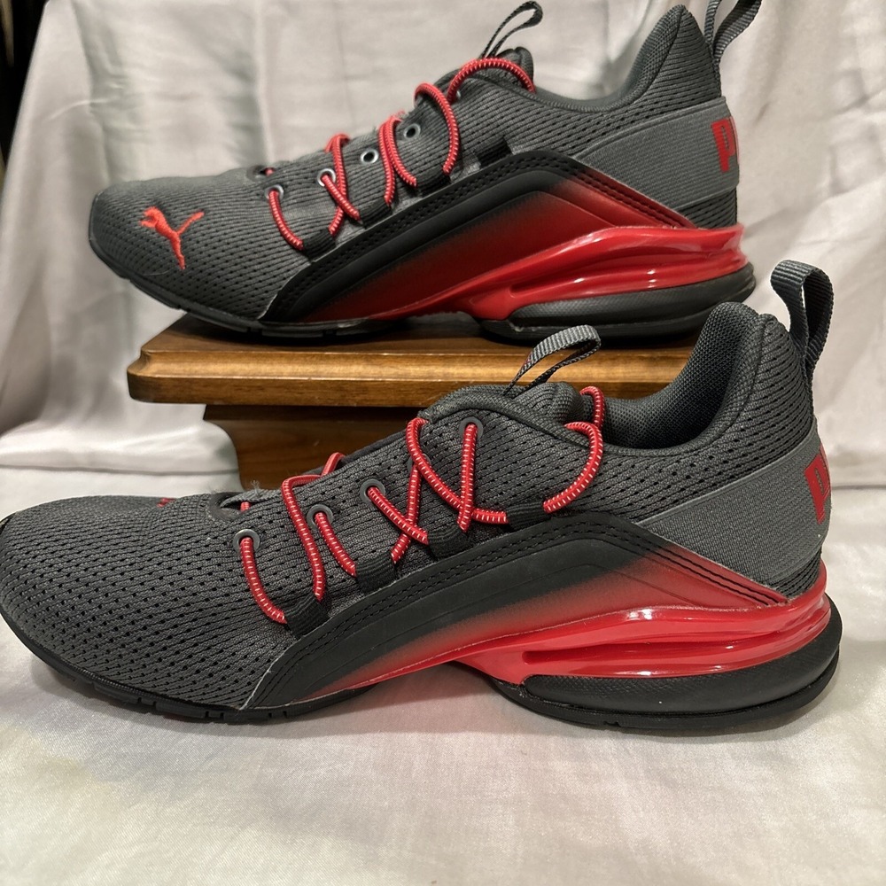 Puma Axelion Interest Fade Run  Youth Boys Grey Sneakers Athletic Shoes 37619902